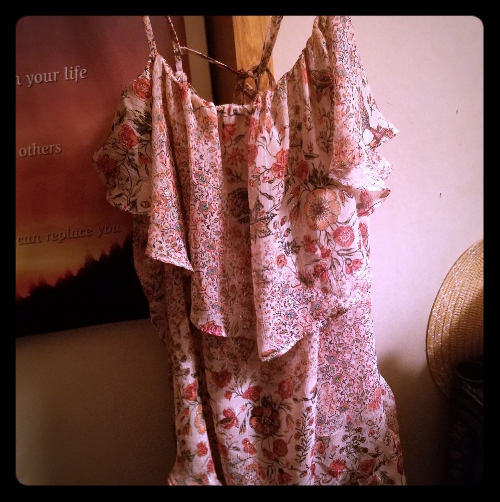 Victoria's Secret ruffled lace back lingerie/shirt